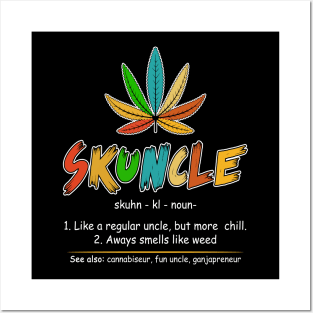 UNCLE WEAR SKUNCLE Funny Retro Vintage Posters and Art